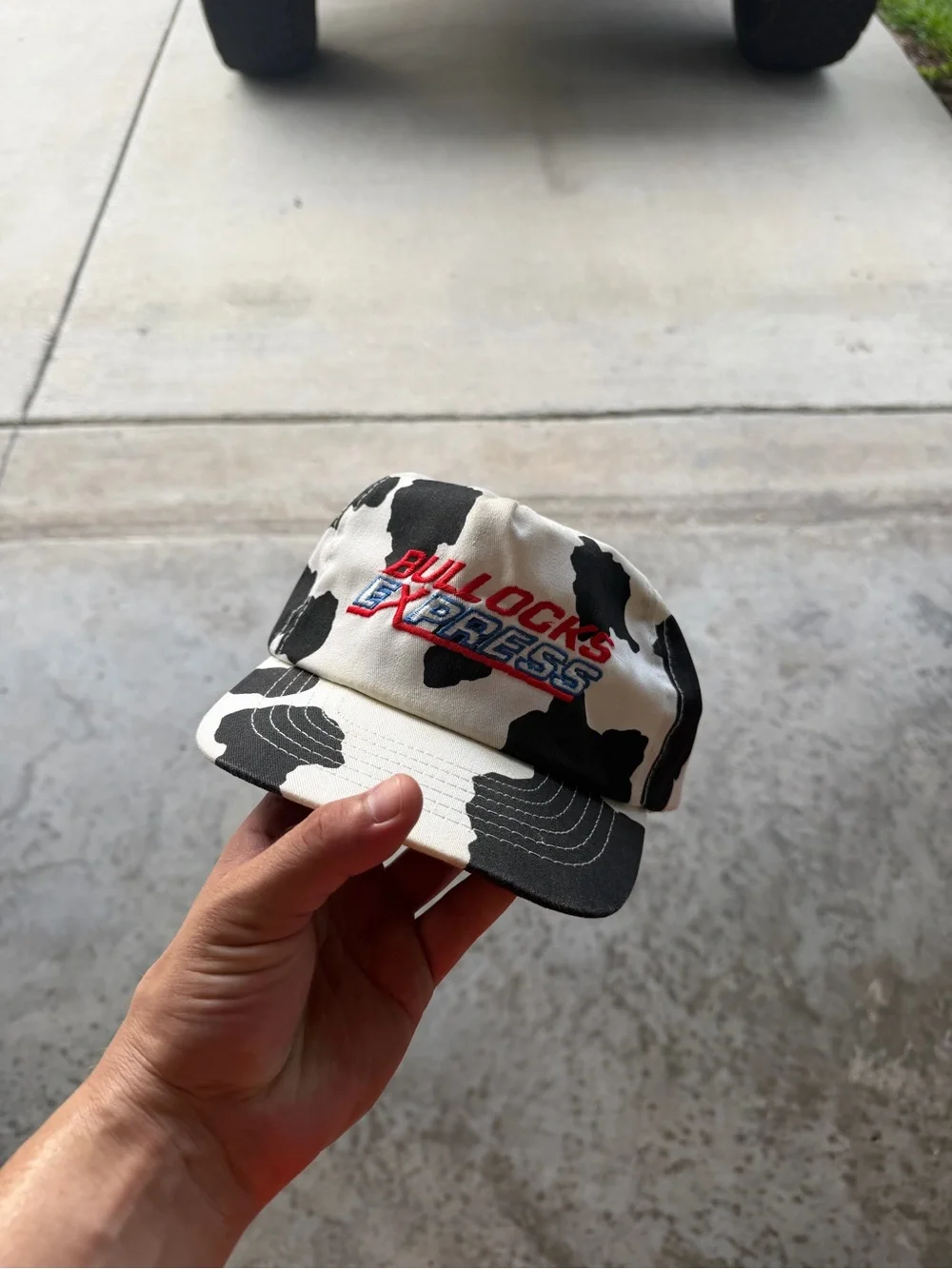 Bullocks Express Cow Print Cap - Black & White
